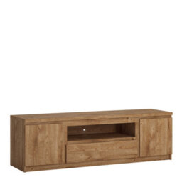 Wyld Haus Hemingway 166Cm Natural Oak Effect Wide Tv Unit With 1 Drawer And 2 Doors - thumbnail 2
