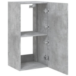 Walplus Tv Wall Cabinet With Led Lights Concrete Grey 40.5X35X80 Cm - thumbnail 8
