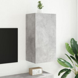 Walplus Tv Wall Cabinet With Led Lights Concrete Grey 40.5X35X80 Cm - thumbnail 4
