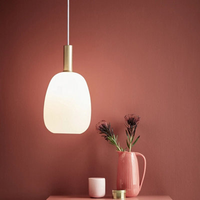 Nordlux Alton Glass Pendant Light Hand Blown White,mains - image 1