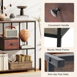 100Cm Console Table Behind Sofa Couch Table W/ Storage - thumbnail 4