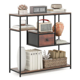 100Cm Console Table Behind Sofa Couch Table W/ Storage - thumbnail 1