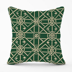 Warren Reed Designer Green Lattice Design Outdoor Cushion 45Cm X 45Cm - thumbnail 1