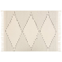 Beliani Blanket Uluyol Cotton 130 X 170 Cm Beige - thumbnail 4
