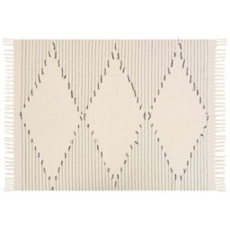 Beliani Blanket Uluyol Cotton 130 X 170 Cm Beige - thumbnail 5