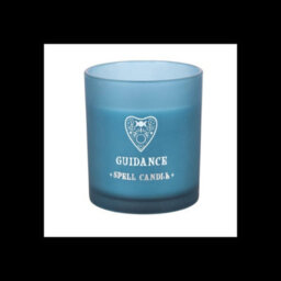 Guidance Jasmine & White Sage Scented Candle Blue Glass Spell Candle - thumbnail 3