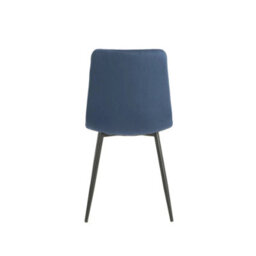 Urbn-Living Urbnliving 80Cm Rustic Oak Square Table With 4 Madison Blue Velvet Chairs  - thumbnail 7