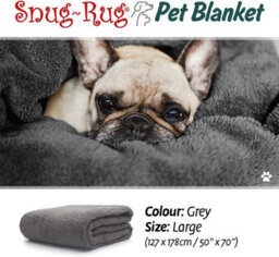 Snug Rug Pet Blankets - Cat & Dog Sherpa Fleece Blanket - Large 127 X 178Cm, Slate Grey - thumbnail 5