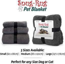Snug Rug Pet Blankets - Cat & Dog Sherpa Fleece Blanket - Large 127 X 178Cm, Slate Grey - thumbnail 2