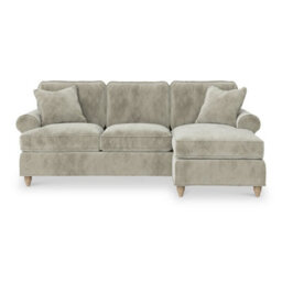 Alfie Right Hand Mink Chaise Sofa For Living Room - Fully Assembled By Roseland Furniture - thumbnail 3