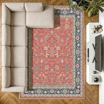 Decoranddecor Living Room Rugs, Area Rugs, Washable Rugs, 200X290Cm, Non-Slip, Pet Friendly, Low Pile, Persian Rug - Nara - image 1