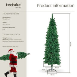 Tectake Christmas Tree Comet - Artificial Christmas Tree In Green With Lifelike Look - 210 Cm - Green - thumbnail 6