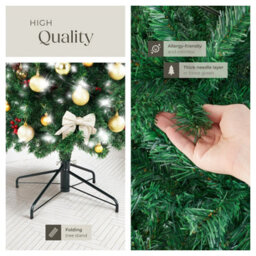 Tectake Christmas Tree Comet - Artificial Christmas Tree In Green With Lifelike Look - 210 Cm - Green - thumbnail 5