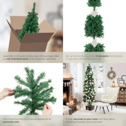 Tectake Christmas Tree Comet - Artificial Christmas Tree In Green With Lifelike Look - 210 Cm - Green - thumbnail 4