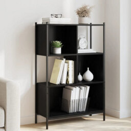 Berkfield Sturdy Bookcase Black 72X28X109 Cm Engineered Wood - thumbnail 2