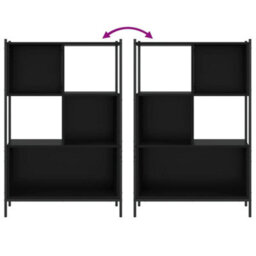Berkfield Sturdy Bookcase Black 72X28X109 Cm Engineered Wood - thumbnail 8