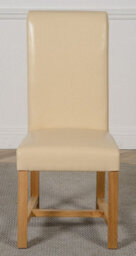 That's Furniture Washington Ivory Leather Dining Chairs For Dining Room Or Kitchen - thumbnail 2