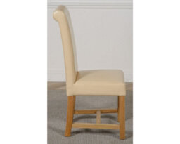 That's Furniture Washington Ivory Leather Dining Chairs For Dining Room Or Kitchen - thumbnail 3