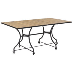 Beliani Lascari 6 Seater Garden Dining Set Light Brown Acacia Wood Folding - thumbnail 5