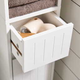 Sobuy Bzr160-W, Bathroom Tall Cabinet Cupboard Bathroom Cabinet Storage Cabinet,white,w20Xd20Xh180 - thumbnail 7