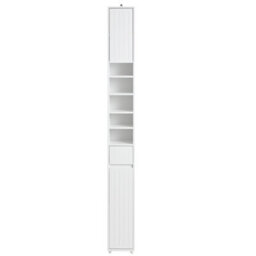 Sobuy Bzr160-W, Bathroom Tall Cabinet Cupboard Bathroom Cabinet Storage Cabinet,white,w20Xd20Xh180