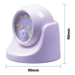 White Battery Powered Pir Motion Sensor Led Security Light - 85 Lumen Outdoor Garden Wall Mounted Lighting - H9 X W9 X D9Cm - thumbnail 9