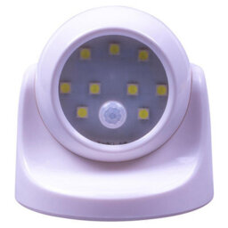 White Battery Powered Pir Motion Sensor Led Security Light - 85 Lumen Outdoor Garden Wall Mounted Lighting - H9 X W9 X D9Cm - thumbnail 6