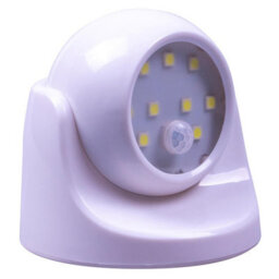 White Battery Powered Pir Motion Sensor Led Security Light - 85 Lumen Outdoor Garden Wall Mounted Lighting - H9 X W9 X D9Cm - thumbnail 5