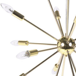 Wyld And Coco Glam 18-Light Gold Metal Sputnik Pendant Lamp - W59 X D59 X H149Cm - thumbnail 4