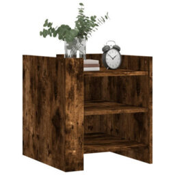 Berkfield Bedside Cabinet Smoked Oak 45X50X50 Cm Engineered Wood - thumbnail 3
