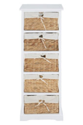 Orsina Modern 5 Seagrass Drawer Chest, Stylish Chest Of Drawers For Livingroom, Sleek Minimalist Chest For Lounge - thumbnail 2
