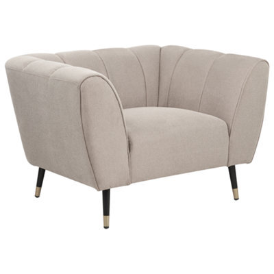 Beliani  Armchair Orsta Fabric Taupe - image 1