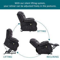 Power Massage Lift Recliner Chair With Heat & Vibration For Elderly - thumbnail 5