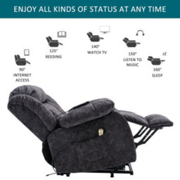 Power Massage Lift Recliner Chair With Heat & Vibration For Elderly - thumbnail 6