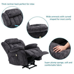 Power Massage Lift Recliner Chair With Heat & Vibration For Elderly - thumbnail 7