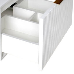 Wyld And Coco Wall-Mounted Vanity Unit With White Ceramic Basin 80Cm Gold Handle - thumbnail 8
