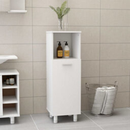 Berkfield Bathroom Cabinet White 30X30X95 Cm Engineered Wood - thumbnail 1