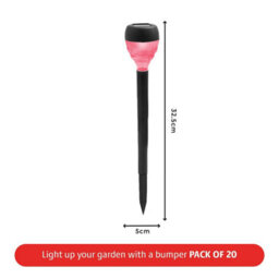 Gainsborough Set Of 12 Multicolour Solar Stake Lights, Stainless Steel Garden Path Lights 8 Hour Illumination - thumbnail 7