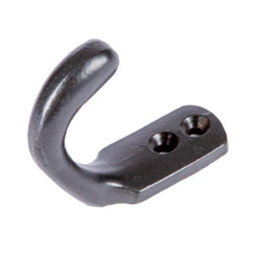 Hammer and Tongs Hammer & Tongs Single Coat Hook - W20mm X H55mm - Black - thumbnail 2