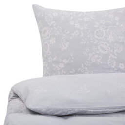 Beliani Duvet Cover Set Morningside Sateen Cotton 220 X 240 Cm Grey - thumbnail 4