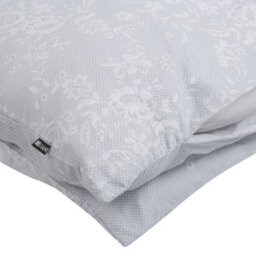 Beliani Duvet Cover Set Morningside Sateen Cotton 220 X 240 Cm Grey - thumbnail 7