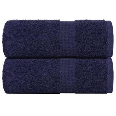 Berkfield Guest Towels 2 Pcs Navy Blue 30X50 Cm 360 Gsm 100% Cotton - image 1