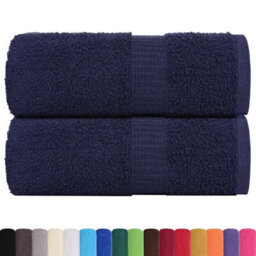 Berkfield Guest Towels 2 Pcs Navy Blue 30X50 Cm 360 Gsm 100% Cotton - thumbnail 2