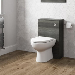Affine Bathroom Toilet Unit Only Charcoal Grey 500X215mm Cloakroom Furniture Flat Pack - thumbnail 3