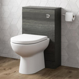 Affine Bathroom Toilet Unit Only Charcoal Grey 500X215mm Cloakroom Furniture Flat Pack - thumbnail 2