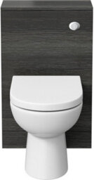 Affine Bathroom Toilet Unit Only Charcoal Grey 500X215mm Cloakroom Furniture Flat Pack - thumbnail 6