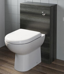 Affine Bathroom Toilet Unit Only Charcoal Grey 500X215mm Cloakroom Furniture Flat Pack - thumbnail 4