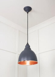 From the Anvil Hammered Copper Brindley Pendant In Slate - thumbnail 4