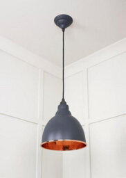 From the Anvil Hammered Copper Brindley Pendant In Slate - thumbnail 5