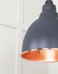 From the Anvil Hammered Copper Brindley Pendant In Slate - thumbnail 6